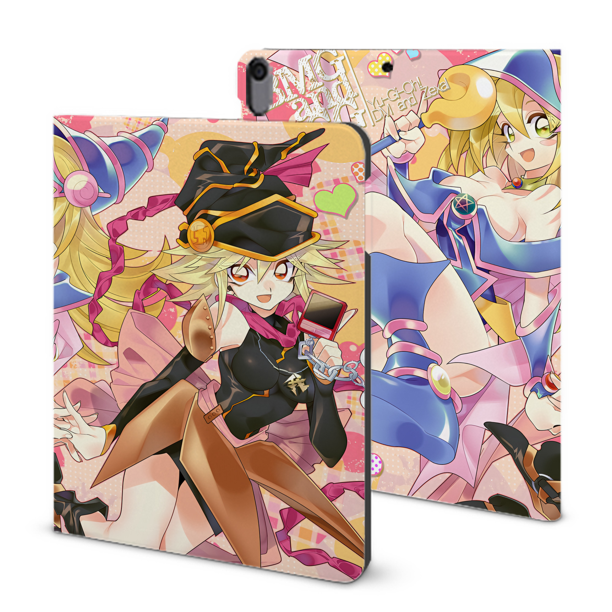 （画像用） 遊☆戯☆王 Yu-Gi-Oh! IPad ケース ブック型 PUレザー TPU 耐衝撃 軽量 薄型 ペン収納なし 全面保護 IPad 各モデル対応